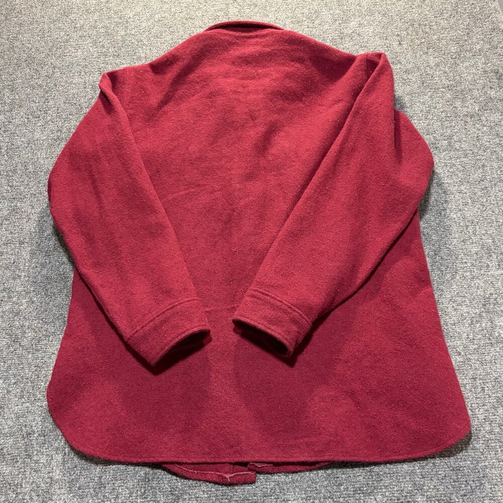 Woolrich Mens Red Wool Button Down Casual Work Shirt Long Sleeve Size Large - Picture 3 of 5